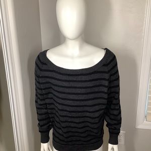MICHAEL STARS Grey & Black Wool/Cashmere Sweater